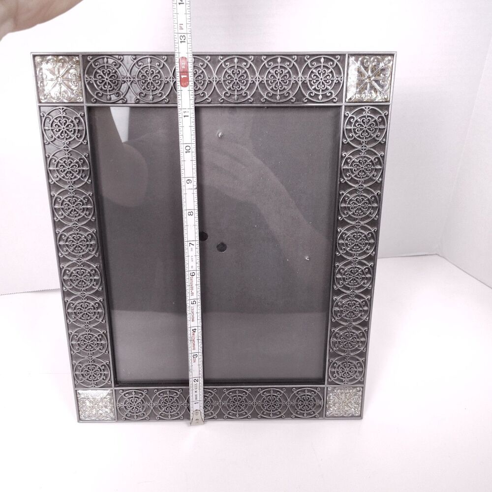 Wilton Large Silver Tone Ornate Art Deco Picture Frame Pewter - Picture 3 of 8